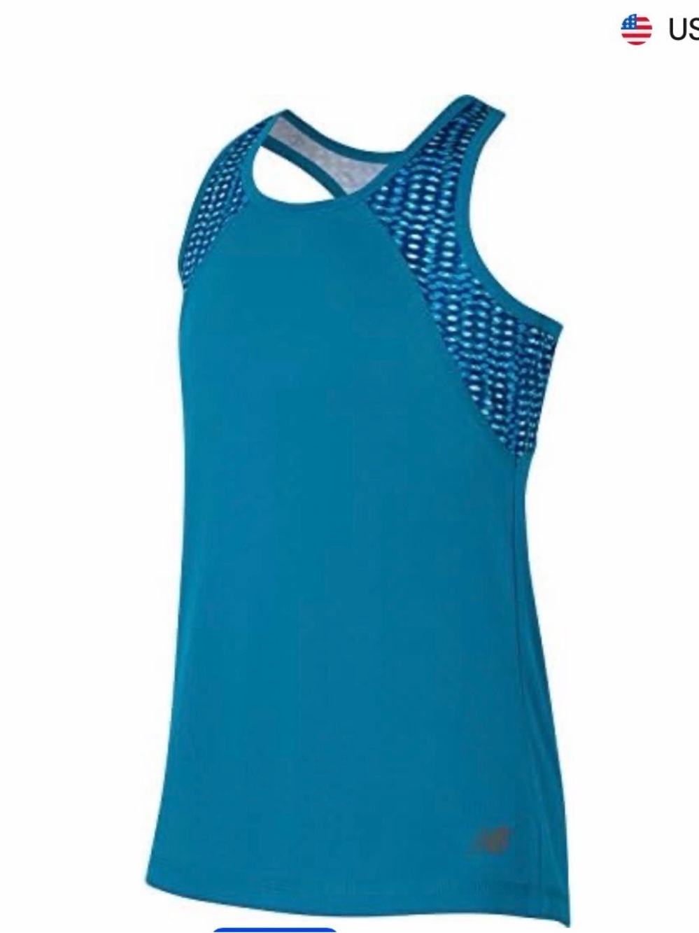 New Balance Girls' Athletic Tank Top Teal Sz M 10/12